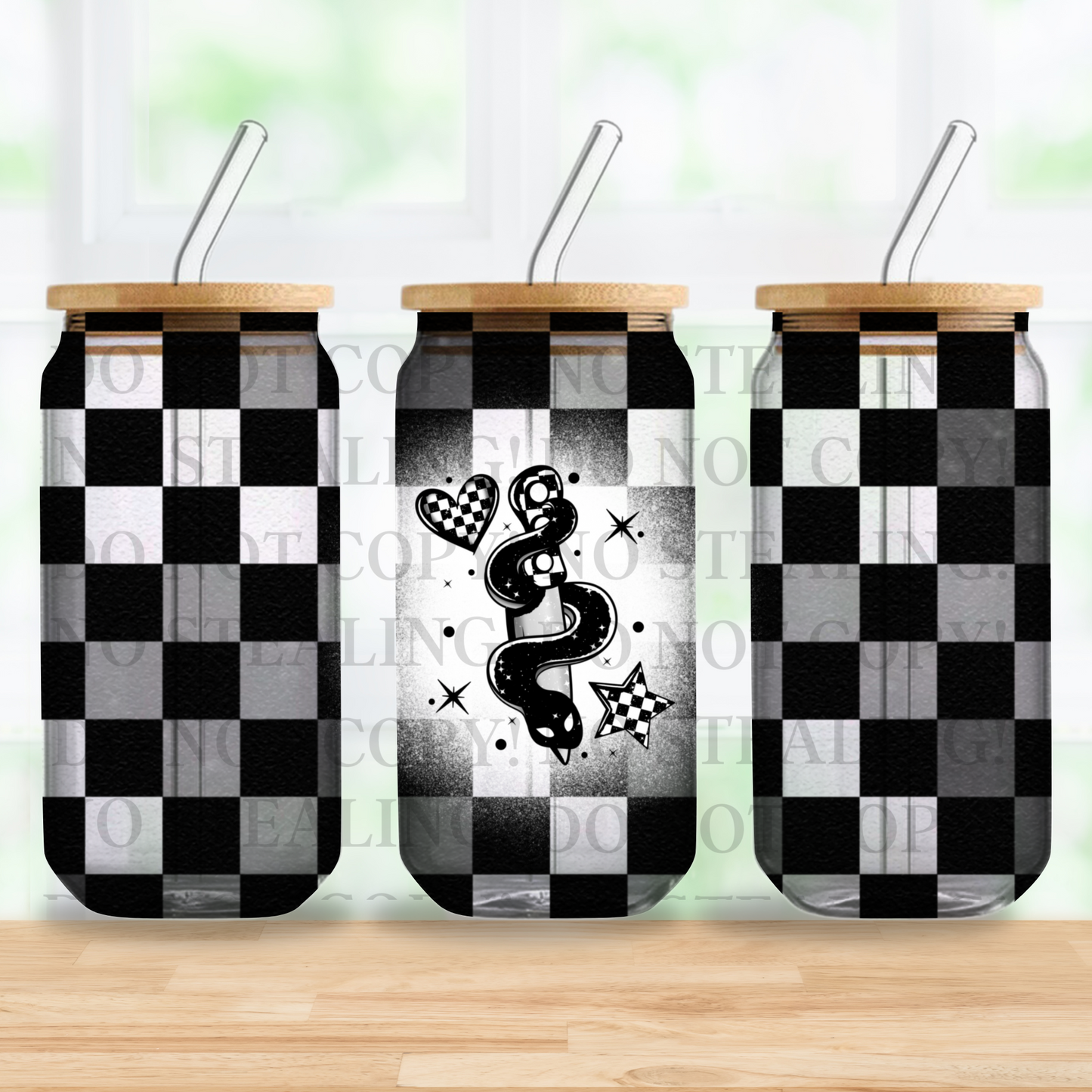 Checkered Snake 16oz Wrap