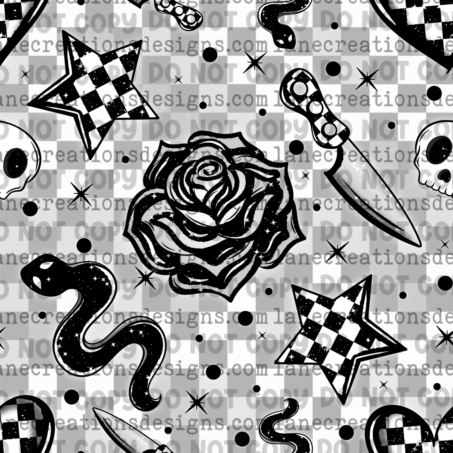 Checkered Snake Seamless ( Light & Dark versions included)