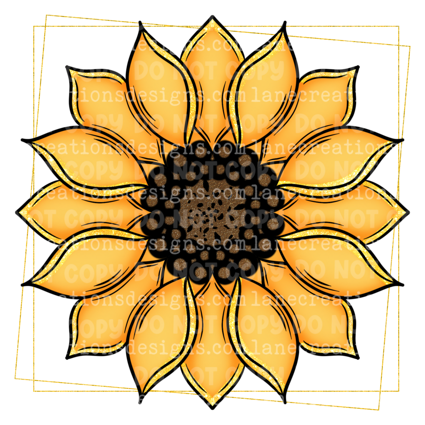 Glitter Sunflower