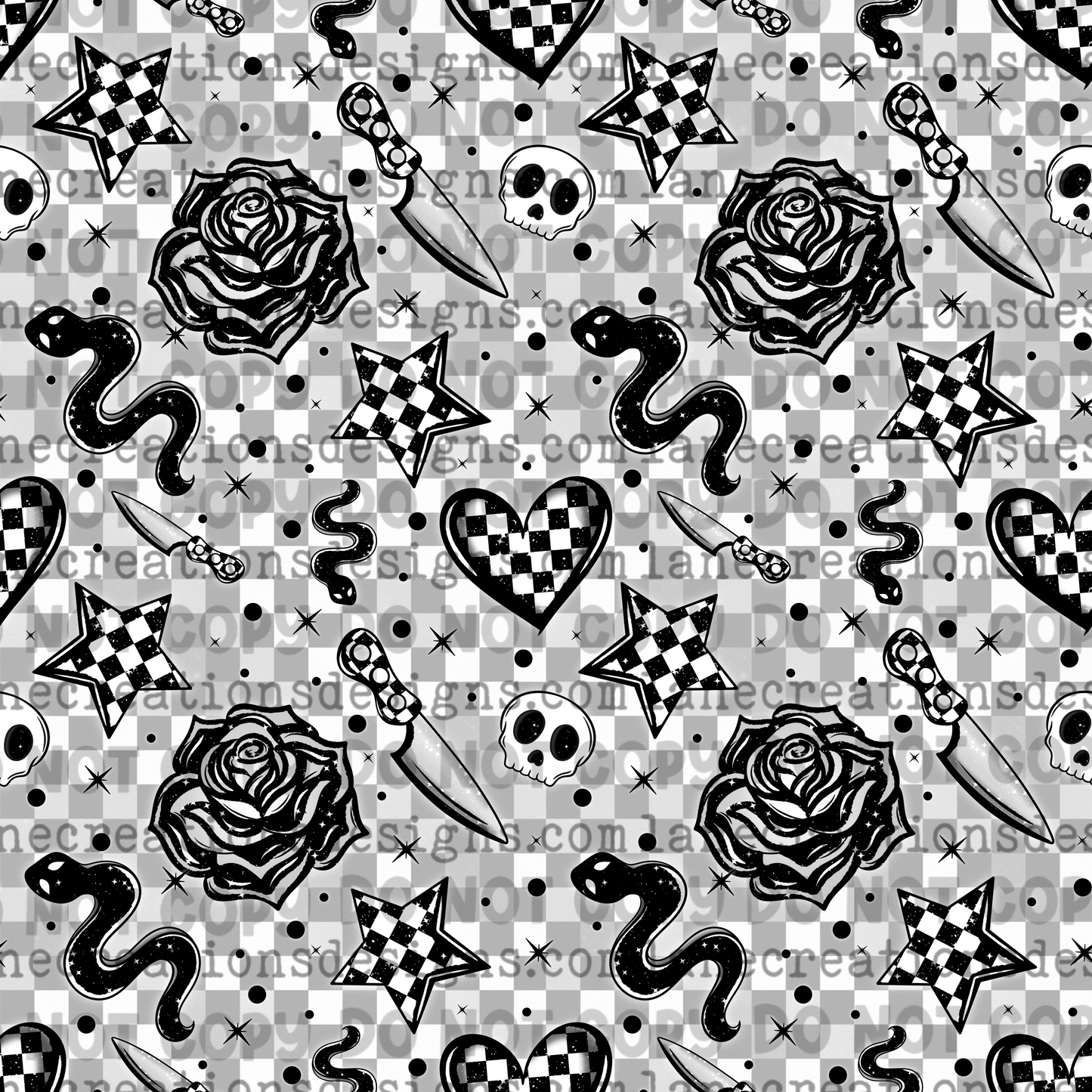 Checkered Snake Seamless ( Light & Dark versions included)