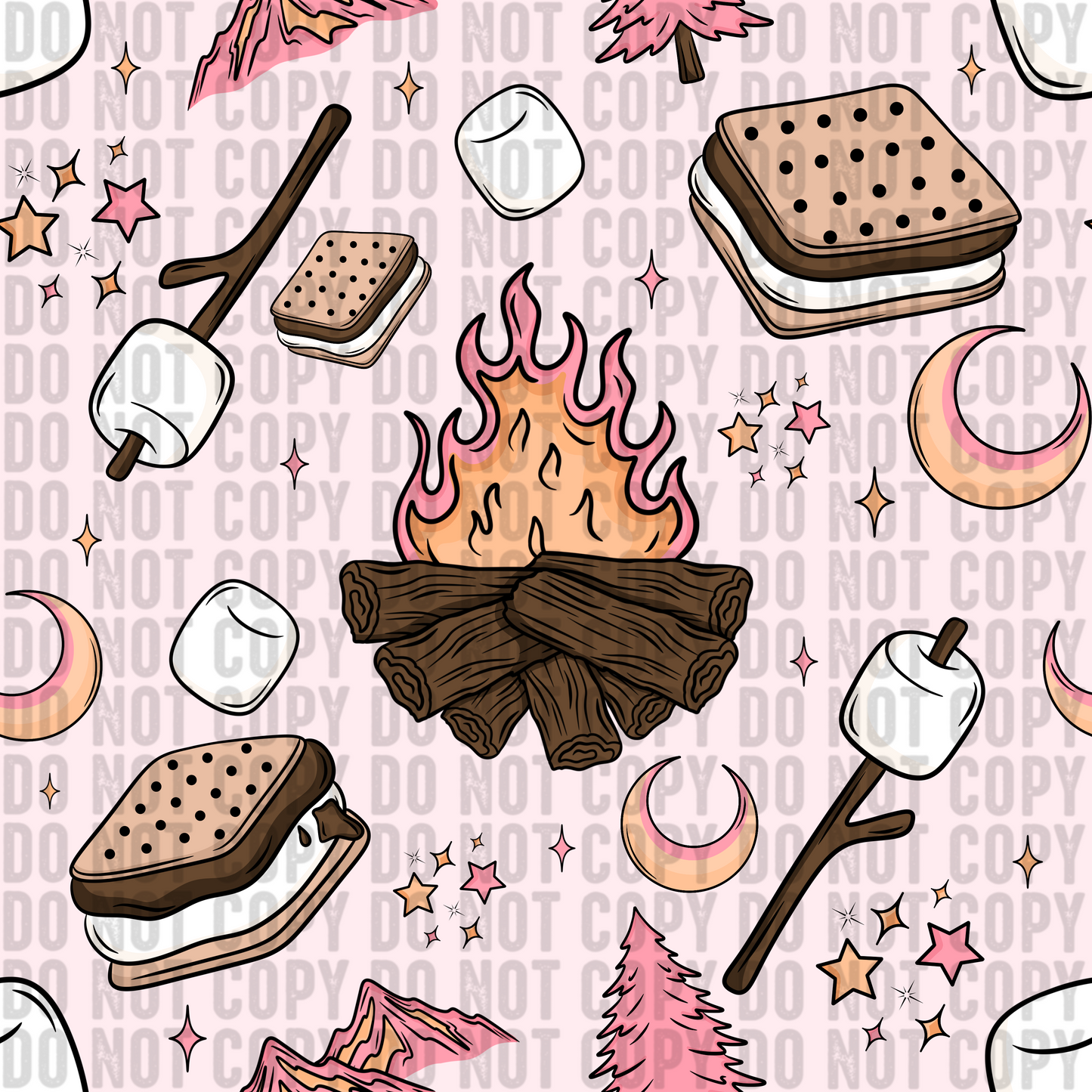 S’mores Seamless (both pink & orange included)