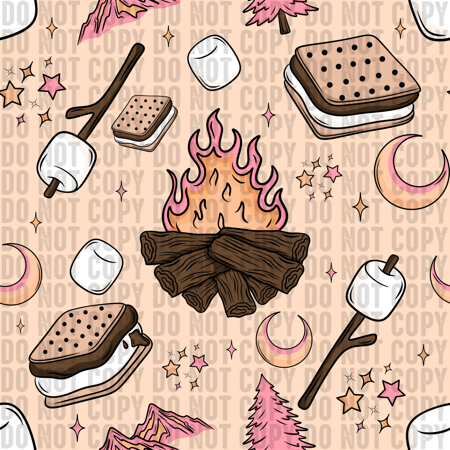 S’mores Seamless (both pink & orange included)