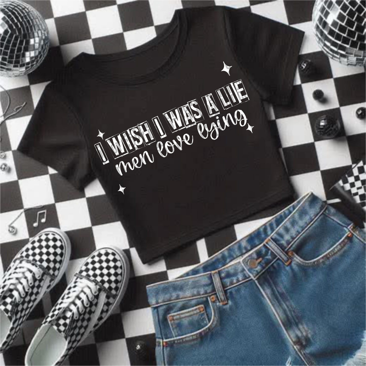 I Wish I Was A Lie.. Men Love Lying (black & white versions)