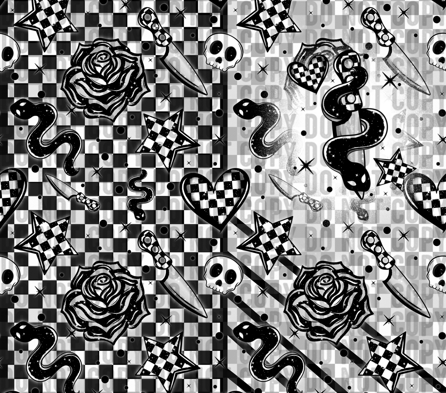 Checkered Snake 20oz Wrap (light & dark versions included)