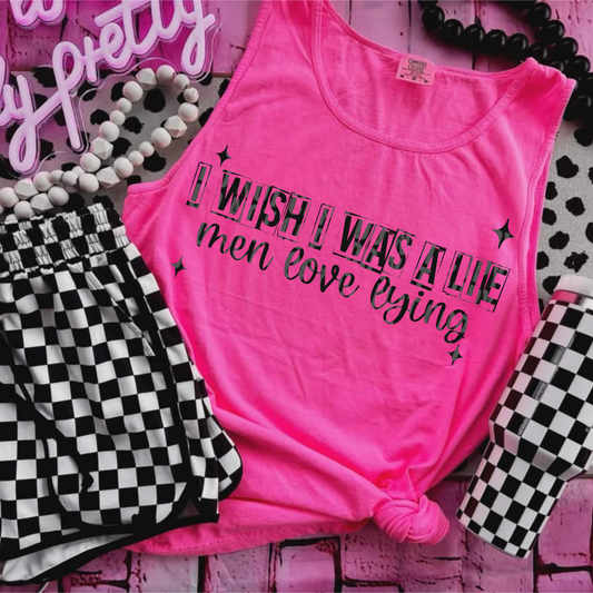 I Wish I Was A Lie.. Men Love Lying (black & white versions)