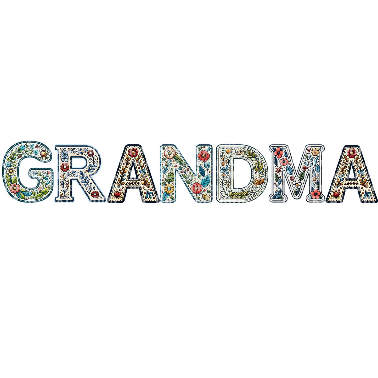 Grandma (faux embroidery)