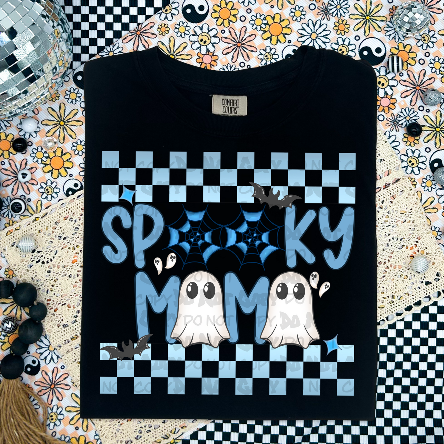 Spooky Mama (pink & blue)