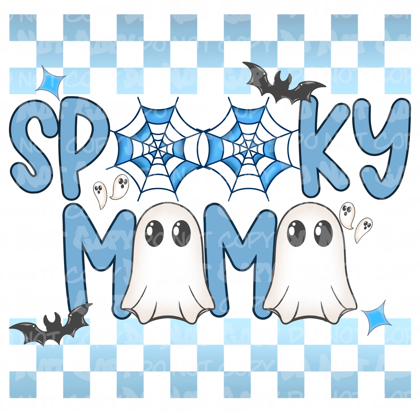 Spooky Mama (pink & blue)