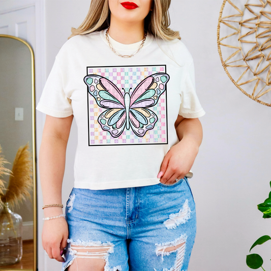 Pastel Butterfly (Original & Grunge Versions)