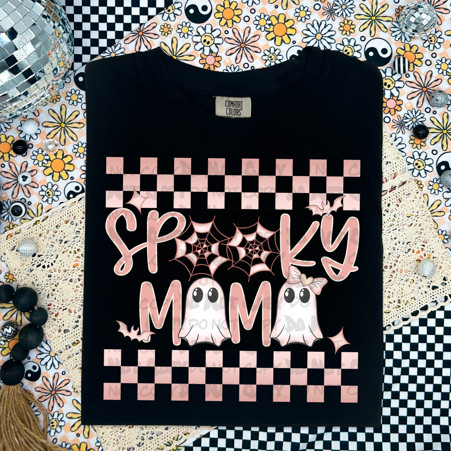 Spooky Mama (pink & blue)