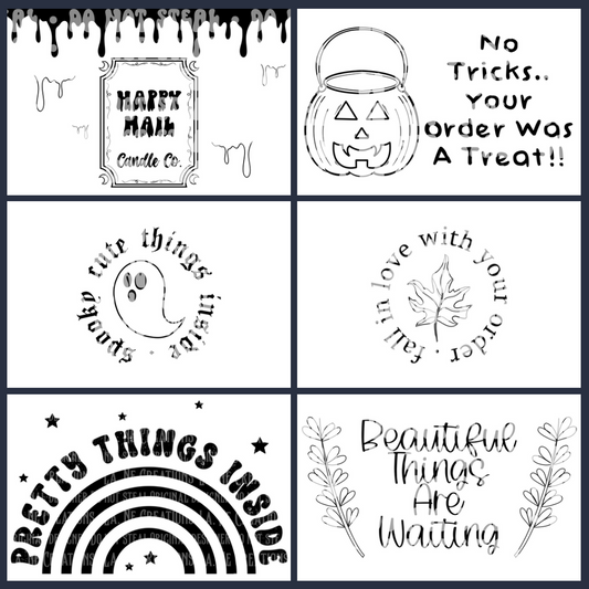 Thermal Sticker Set (spooky & fall)