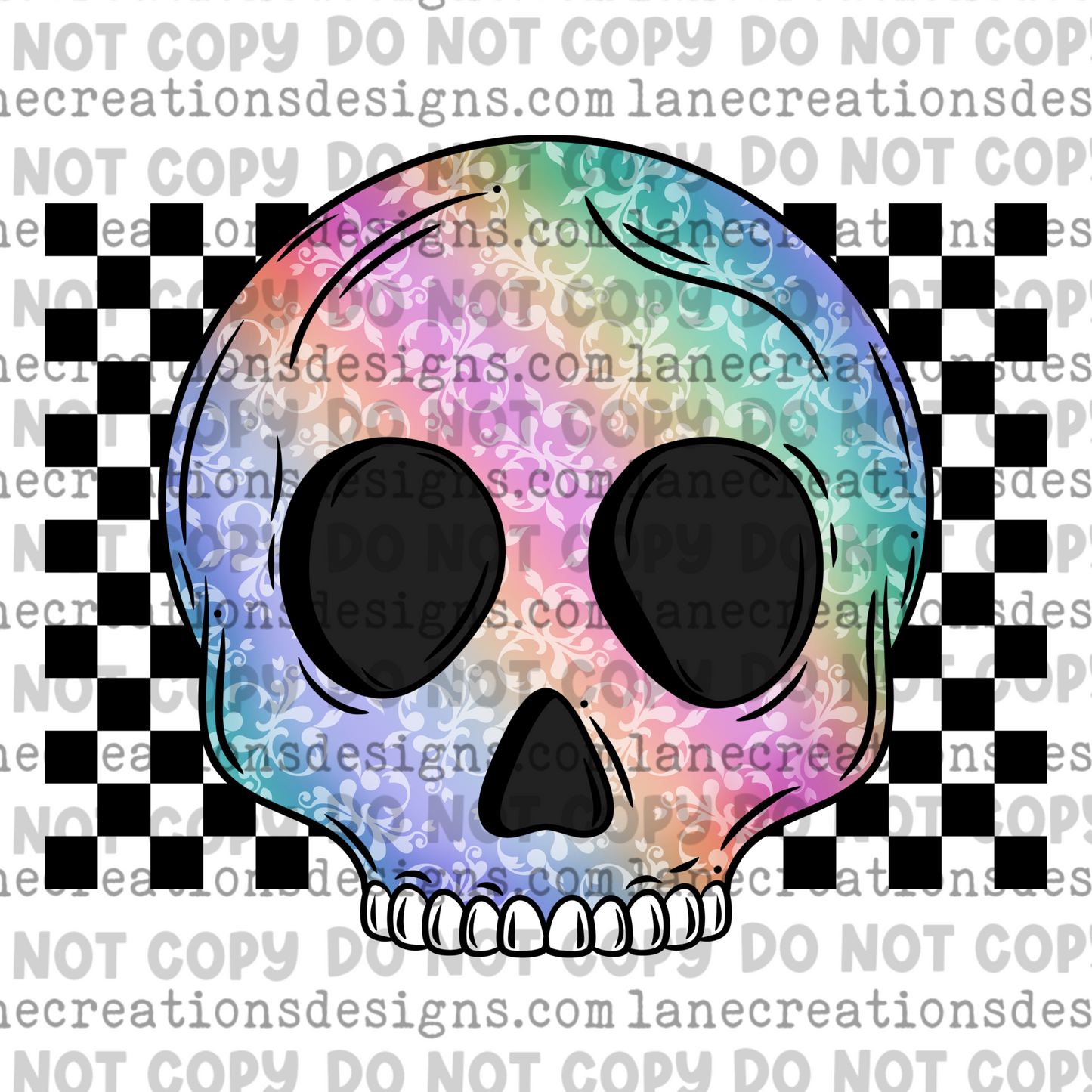 Vintage Pastel Skull