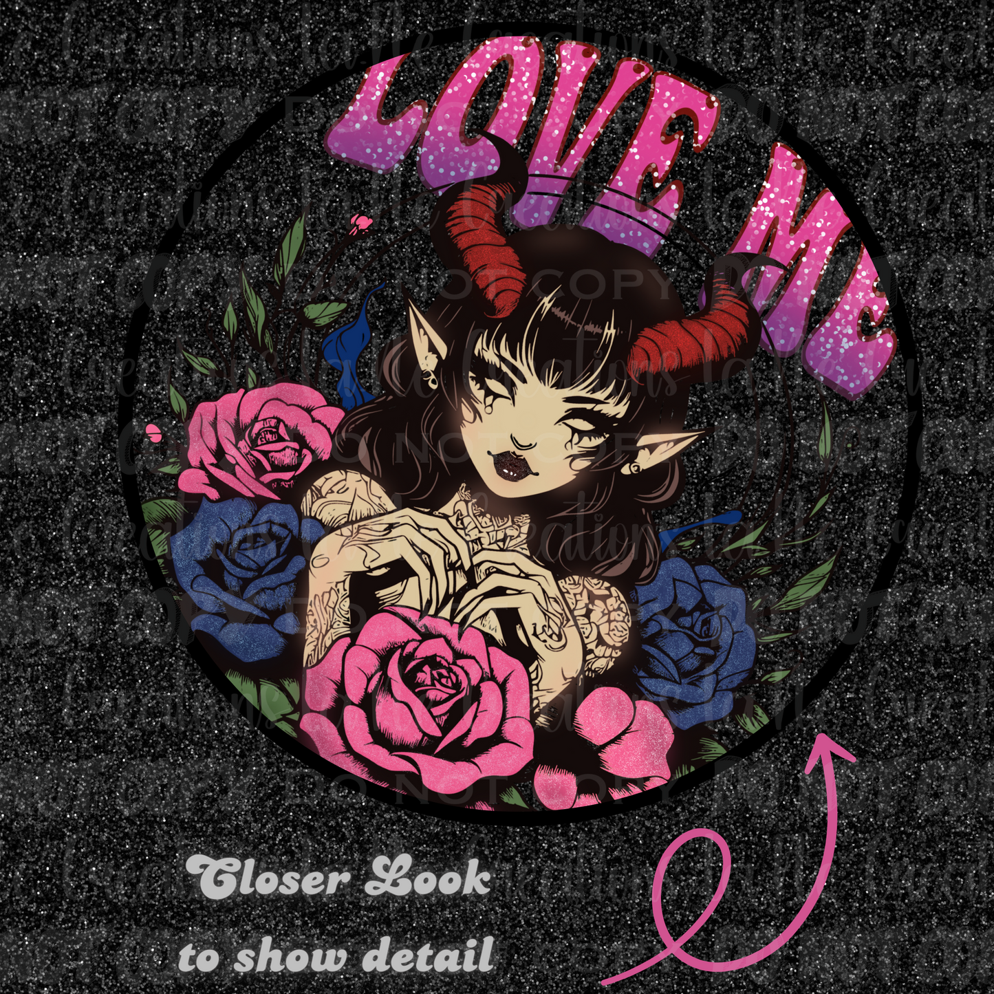 Love Me Like My Demons- Glittery